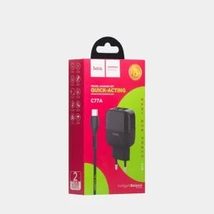 CHARGEUR HOCO C77A TYPE-C- NOIR