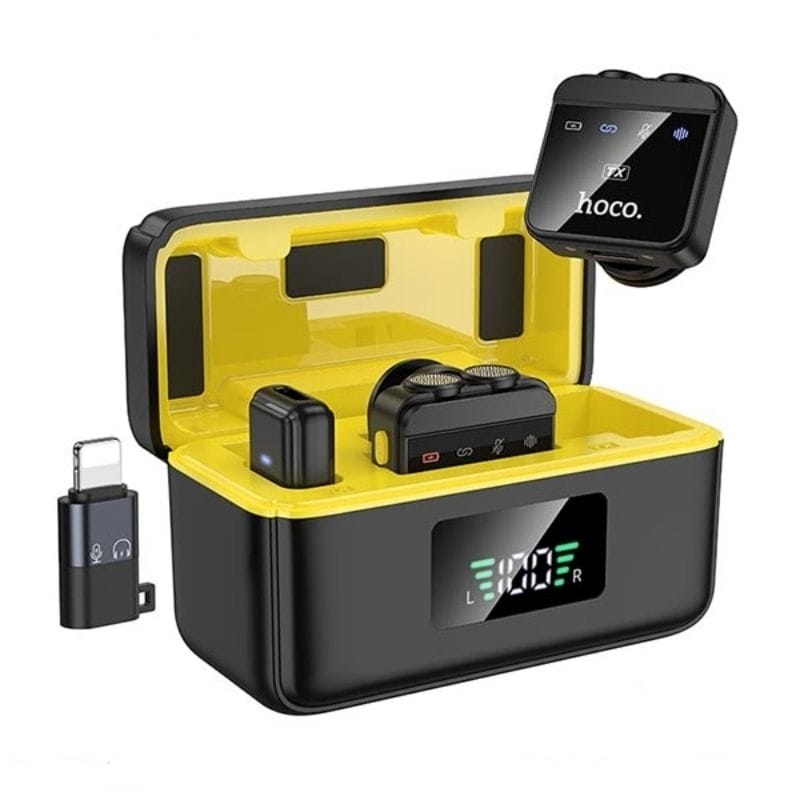 Microphones sans fil avec récepteur Type-C et iPhone L17 HOCO
