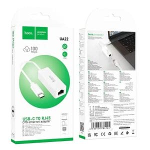 Adaptateur Ethernet USB-C & USB-A vers RJ45 UA22 HOCO